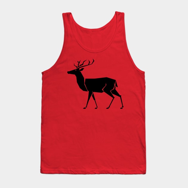 Modern Minimalist Deer Stag Hart Design - Stag Do Stag Party Stag Night Tank Top by ballhard